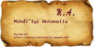 Mihályi Antonella névjegykártya